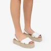 Clearance Bosanova Alpargatas blancas en piel con suela de esparto