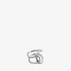Online Bosanova Anillo metálico plateado con nudo