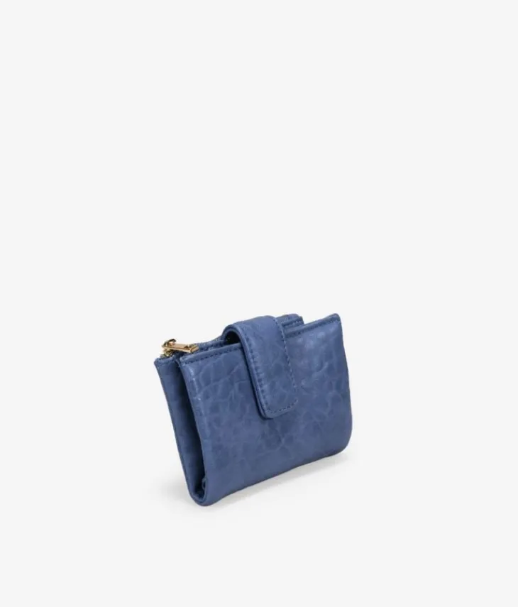 Best Bosanova Billetero pequeño azul texturizado