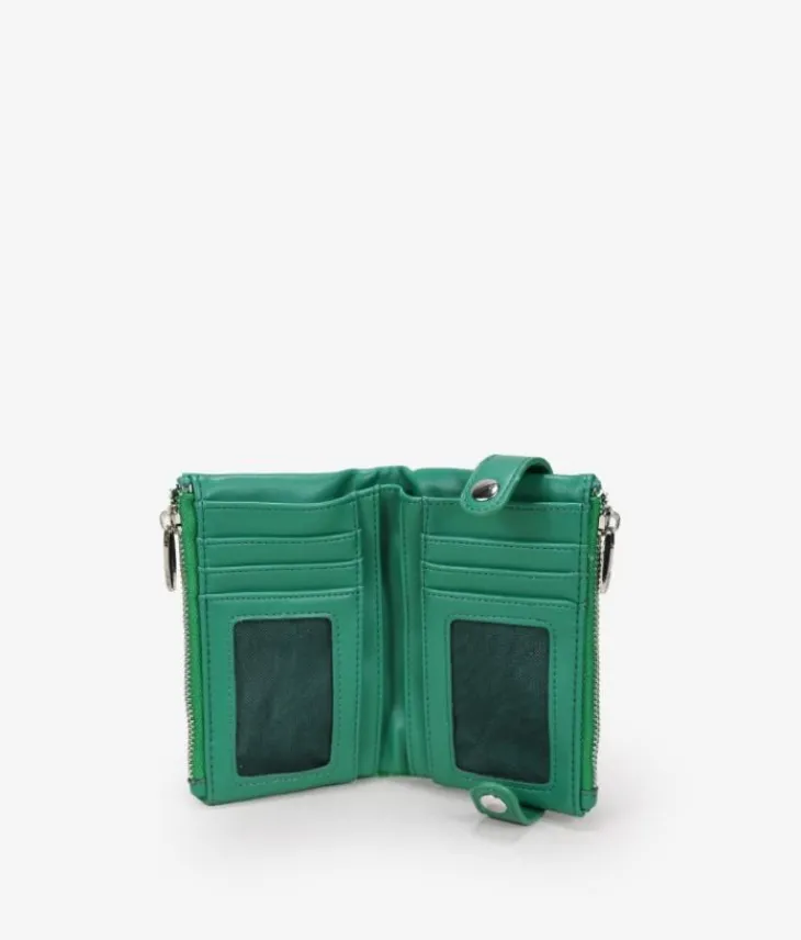 Sale Bosanova Billetero verde pequeño en nylon