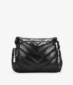 Sale Bosanova Bolso bandolera acolchada negra con bolsillos