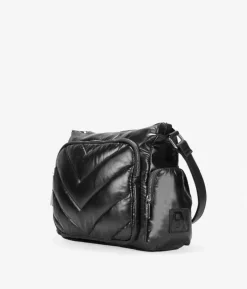 Sale Bosanova Bolso bandolera acolchada negra con bolsillos