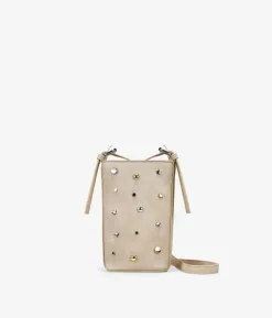 Sale Bosanova Bolso bandolera arena con apliques metálicos