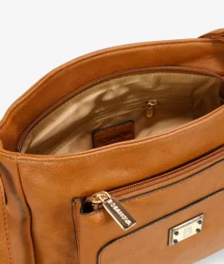 Best Bosanova Bolso bandolera cuero con bolsillo