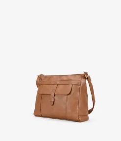 Sale Bosanova Bolso bandolera marrón con bolsillos