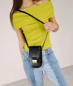 Best Bosanova Bolso bandolera negro para móvil con tarjetero