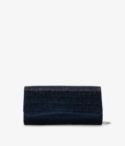 Clearance Bosanova Bolso de fiesta azul con solapa plisada