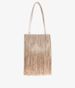 Discount Bosanova Bolso de fiesta beige con flecos