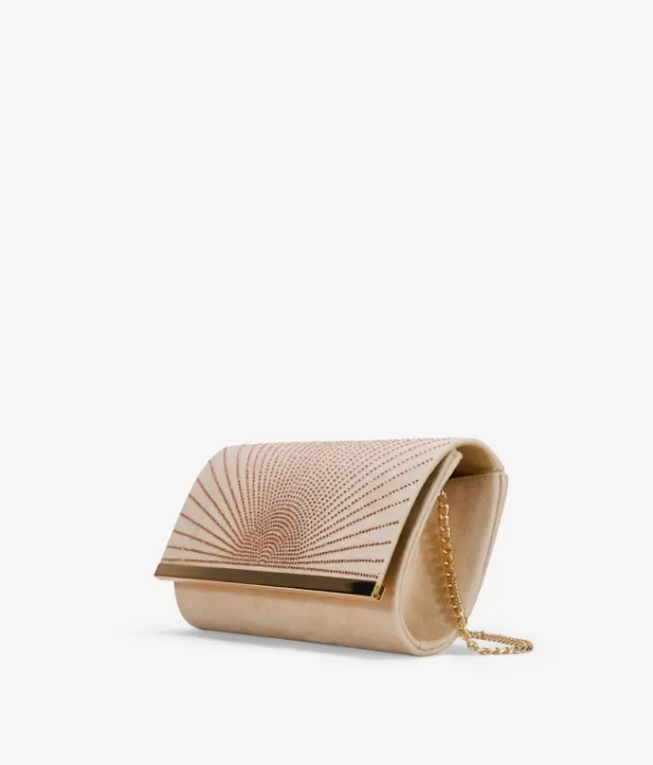 Best Bosanova Bolso de fiesta beige con brillantes