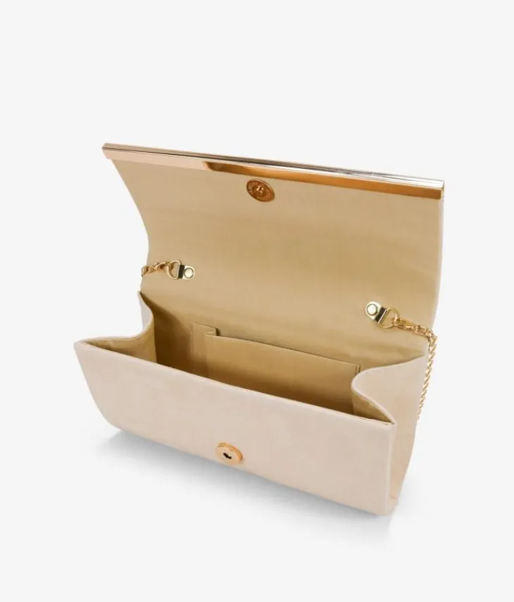 Best Bosanova Bolso de fiesta beige con brillantes