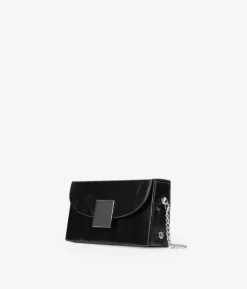 Best Bosanova Bolso de fiesta negro con solapa y metal