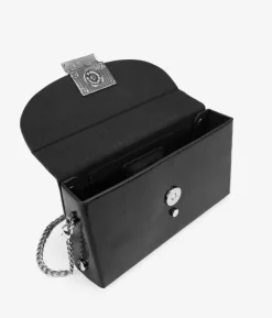 Best Bosanova Bolso de fiesta negro con solapa y metal