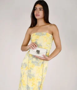Sale Bosanova Bolso de fiesta piedra con solapa y metal