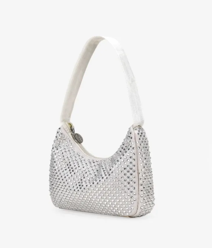 Best Bosanova Bolso de hombro beige con brillantes