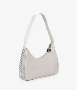 Best Bosanova Bolso de hombro beige con brillantes