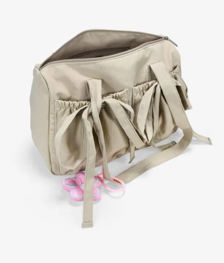 Best Bosanova Bolso de hombro beige en nailon con charms