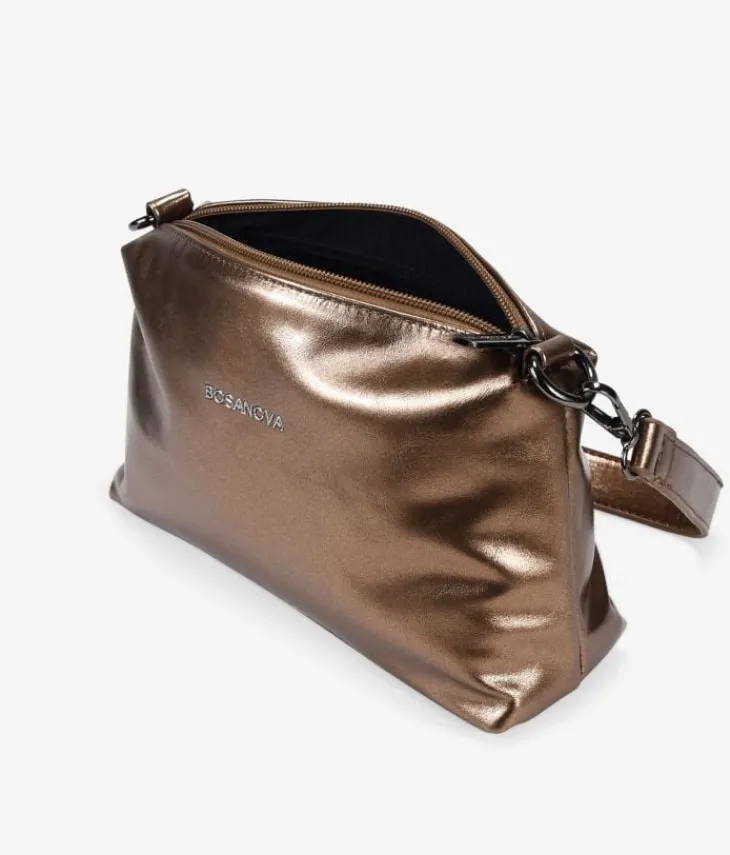 Best Bosanova Bolso de hombro bronce pequeño con cremallera