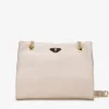 Best Bosanova Bolso de hombro cuadrado beige con asas de cadena