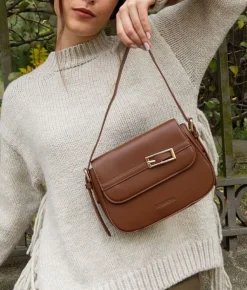 Best Bosanova Bolso de hombro cuero con solapa y cinturón