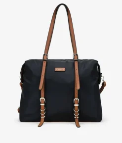Fashion Bosanova Bolso de hombro negro con anillas metálicas