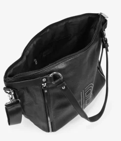 Fashion Bosanova Bolso de hombro negro con tachas