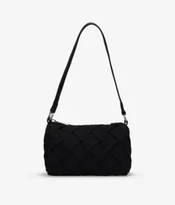 Discount Bosanova Bolso de hombro negro trenzado con cremallera