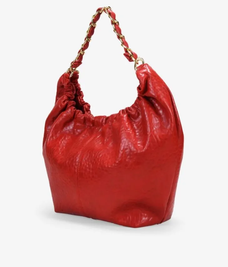 Best Bosanova Bolso de hombro rojo con cadena