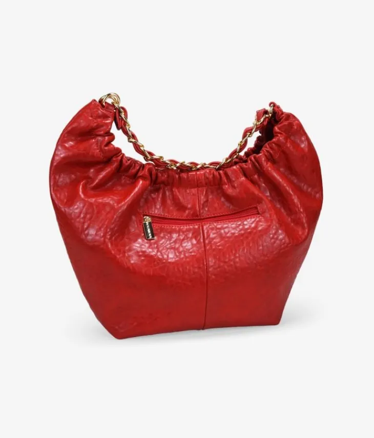 Best Bosanova Bolso de hombro rojo con cadena