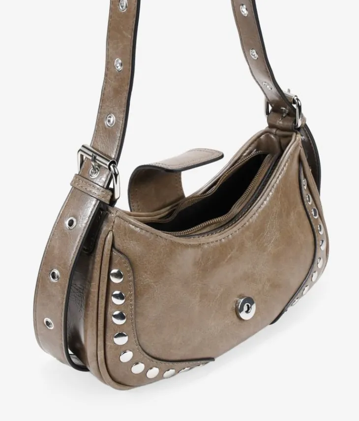 Best Bosanova Bolso de hombro taupe con tachas