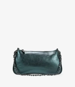 Online Bosanova Bolso de hombro verde metálico con cadena
