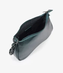 Online Bosanova Bolso de hombro verde metálico con cadena
