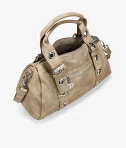 Best Bosanova Bolso de mano arena con hebillas y tachuelas redondas