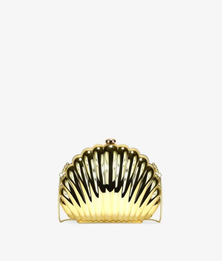 Best Bosanova Bolso de mano concha dorada de metal