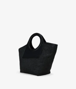 Sale Bosanova Bolso de mano negro con asas redondas