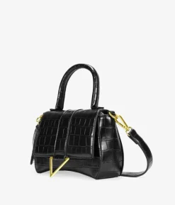 Best Bosanova Bolso de mano negro con espejo de mariposa