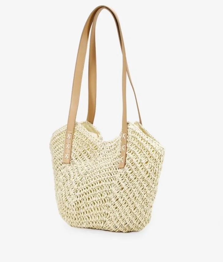 Best Bosanova Bolso de playa beige en rafia