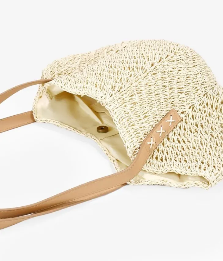 Best Bosanova Bolso de playa beige en rafia