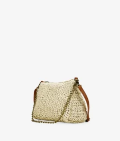 Best Bosanova Bolso de rafia beige con cadena