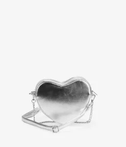 Sale Bosanova Bolso pequeño de corazón plateado con cadena