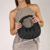 Sale Bosanova Bolso pequeño negro con trenzado y cremallera