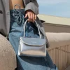 Best Bosanova Bolso pequeño plateado con solapa