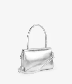 Best Bosanova Bolso pequeño plateado con solapa