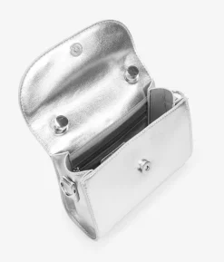 Best Bosanova Bolso pequeño plateado con solapa