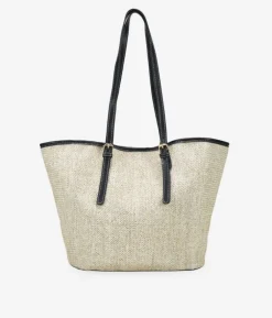 Fashion Bosanova Bolso shopper beige en rafia con imán