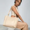 Fashion Bosanova Bolso shopper beige para portátil con tachuelas