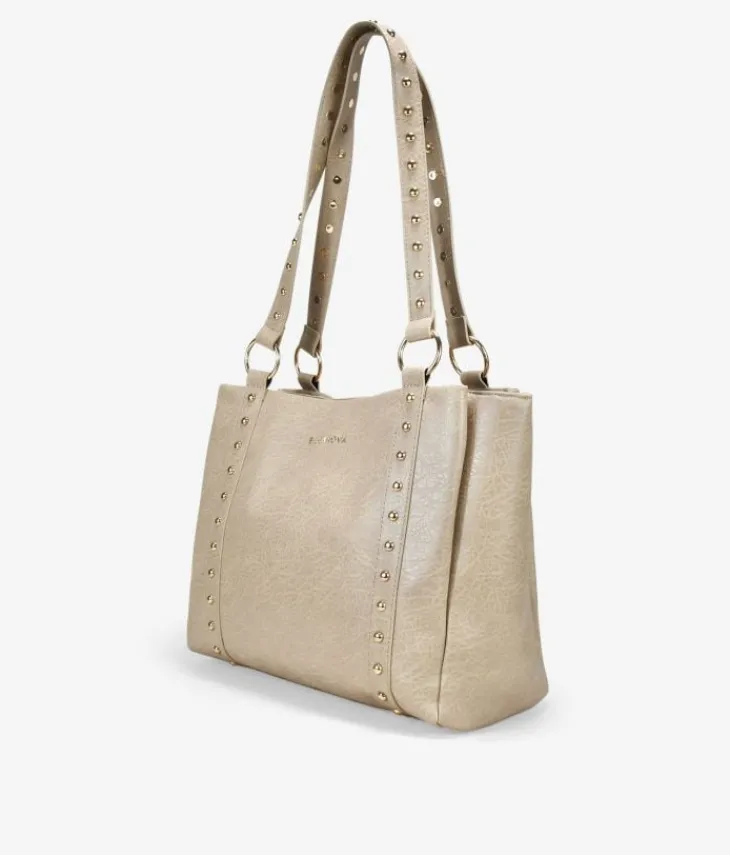 Fashion Bosanova Bolso shopper beige para portátil con tachuelas