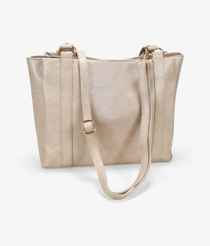 Fashion Bosanova Bolso shopper beige para portátil con tachuelas