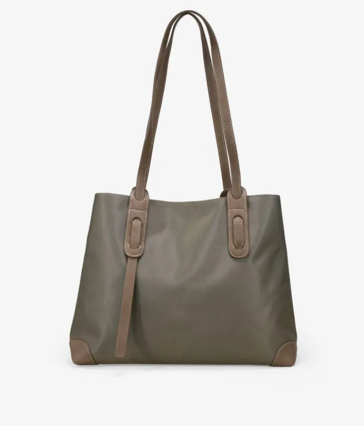 Best Bosanova Bolso shopper de hombro taupe en nailon con cremallera