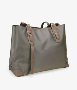 Best Bosanova Bolso shopper de hombro taupe en nailon con cremallera