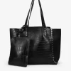 Best Bosanova Bolso shopper negro con grabado animal print y tachas